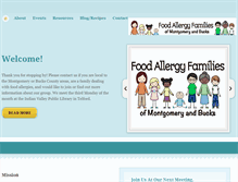 Tablet Screenshot of foodallergyfamiliesofmontgomeryandbucks.com